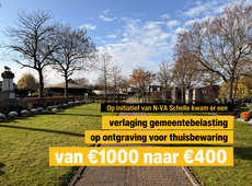 Op initiatief van N-VA Schelle kwam er een verlaging gemeentebelasting van €1000 naar €400 op ontgra