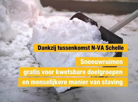 Sneeuwruimen in Schelle gratis voor kwetsbare doelgroepen